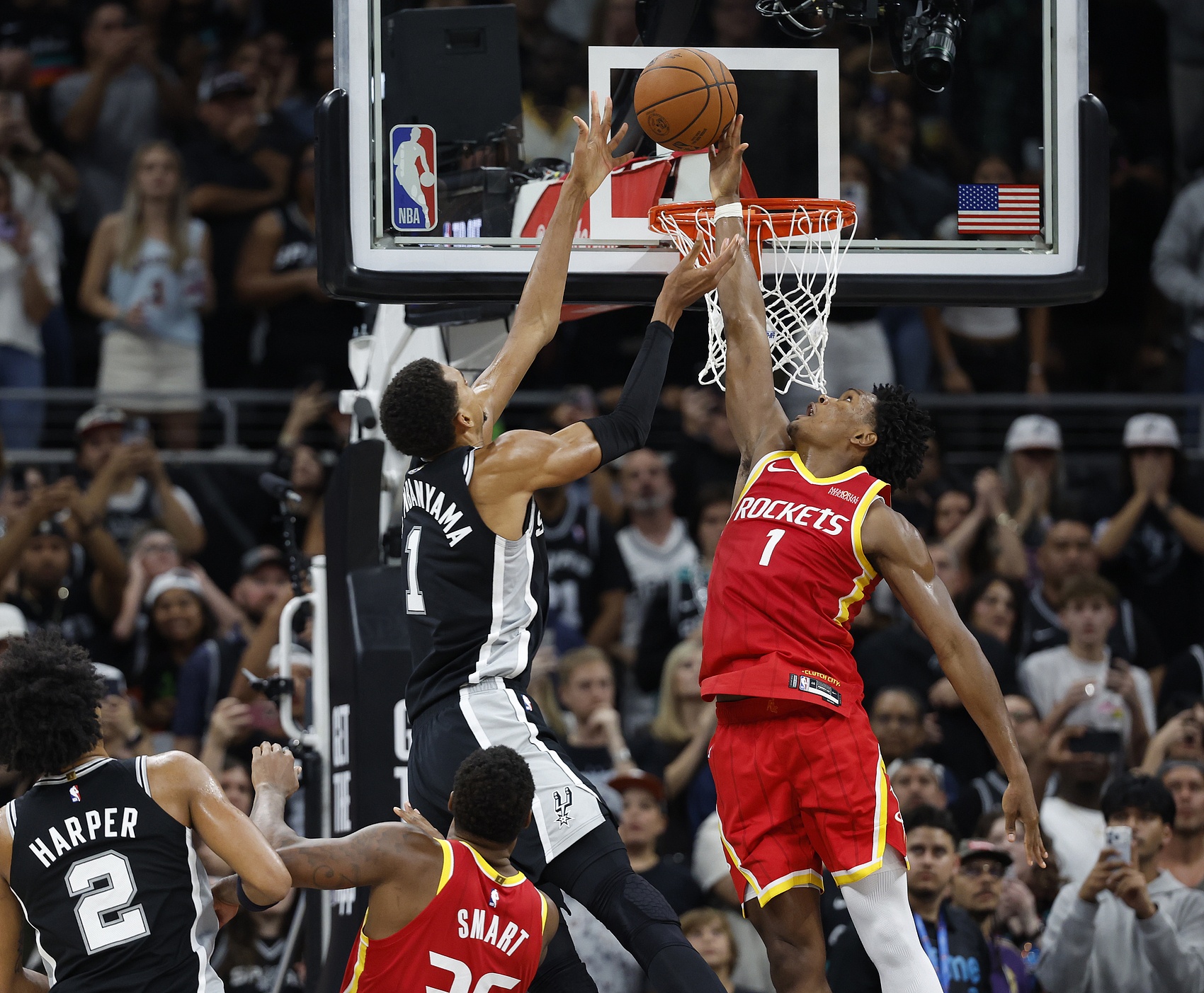 追梦:阿门有每年都进一防实力封盖文班让我想起NBA历史经典盖帽